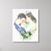 かわいいフローラリースフォトフレーム キャンバスプリント (正面)