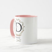かわいいフローラレターDモノグラム マグカップ (正面左)
