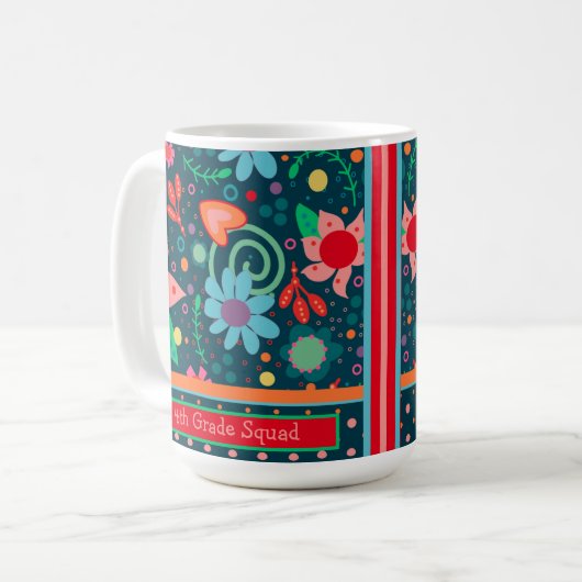 かわいいフローラ先生イニシャルクラス分隊カスタム隊 コーヒーマグカップ (正面左)