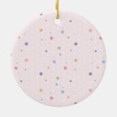 かわいいフローラ先生クリスマスパステルの花 セラミックオーナメント (裏面)