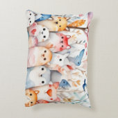 かわいいフローラ動物かわいいデザイン アクセントクッション (裏面(縦))