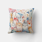 かわいいフローラ動物かわいいデザイン クッション (裏面)