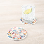 かわいいフローラ動物かわいいデザイン コースター (側面)