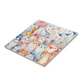 かわいいフローラ動物かわいいデザイン タイル (側面)