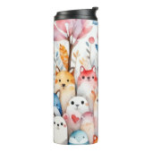 かわいいフローラ動物かわいいデザイン タンブラー (回転左)