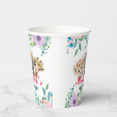 かわいいフローラ動物園ジャングル動物誕生日へようこそ 紙コップ (右)