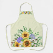 かわいいフローラ女子ミディアムオールオーバープリントエプロン エプロン (正面)