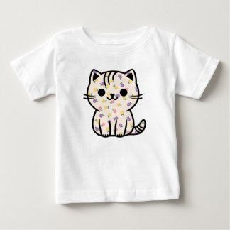 かわいいフローラ子猫 ベビーTシャツ