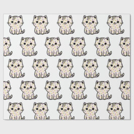 かわいいフローラ子猫 ラッピングペーパー