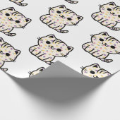かわいいフローラ子猫 ラッピングペーパー (角)
