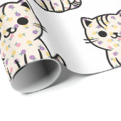 かわいいフローラ子猫 ラッピングペーパー (ロールコーナー)