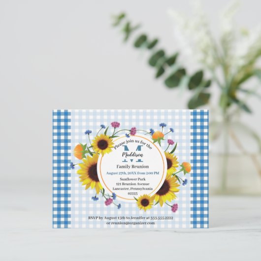 かわいいフローラ家族の懇親会 ポストカード (スタンド正面)