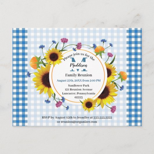 かわいいフローラ家族の懇親会 ポストカード (正面)