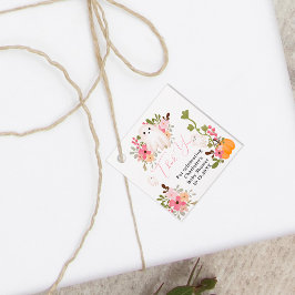 かわいいフローラ幽霊カボチャ小さなブーブベイビーシャワー フェイバータグ