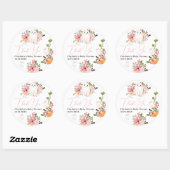 かわいいフローラ幽霊カボチャ小さなブーブベイビーシャワー ラウンドシール (シート)