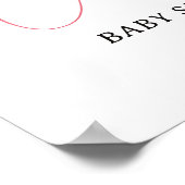 かわいいフローラ幽霊カボチャ歓迎ベビーシャワー ポスター (角)