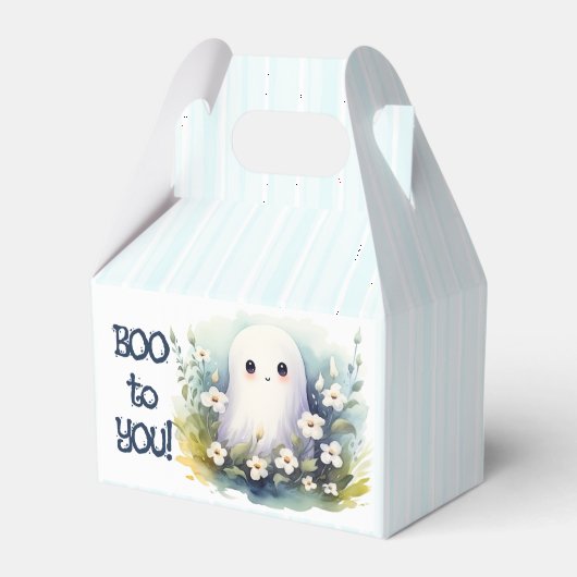 かわいいフローラ幽霊ハロウィーン フェイバーボックス (正面サイド)