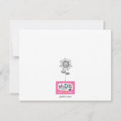 かわいいフローラ手文字白黒鑑賞 サンキューカード (裏面)