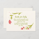 かわいいフローラ手書きベビー エンクロージャーカード (正面/裏面)