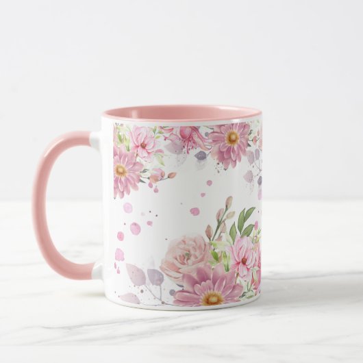 かわいいフローラ昇華マグカップ マグカップ (左)