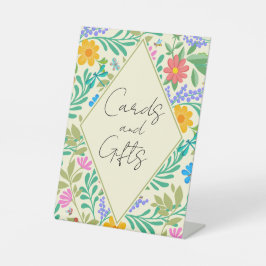 かわいいフローラ春夏のヴィンテージボホカードギフト 台座サイン