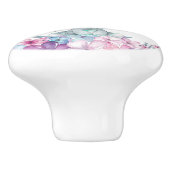 かわいいフローラ水彩ベビーゾウ名モノグラム セラミックノブ (側面)