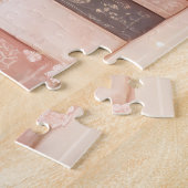 かわいいフローラ猫と本 ジグソーパズル (側面)