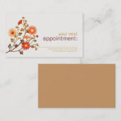 かわいいフローラ美しいサロンアポイントメントカード 予約カード (正面/裏面)