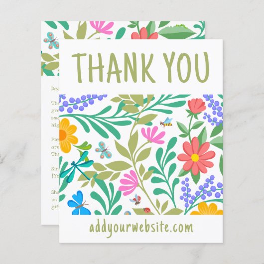 かわいいフローラ自然ご購入ありがとうございます (正面/裏面)