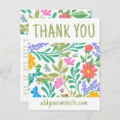 かわいいフローラ自然ご購入ありがとうございます エンクロージャーカード (正面/裏面)