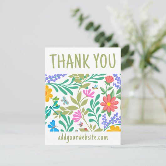 かわいいフローラ自然ご購入ありがとうございます エンクロージャーカード (スタンド正面)