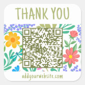 かわいいフローラ自然ご購入ありがとうございます スクエアシール (正面)