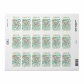 かわいいフローラ自然ご購入ありがとうございます ラベル (フルシート)