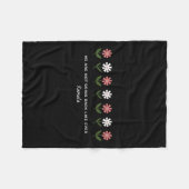 かわいいフローラ花イブのように帰らない フリースブランケット (正面(横))