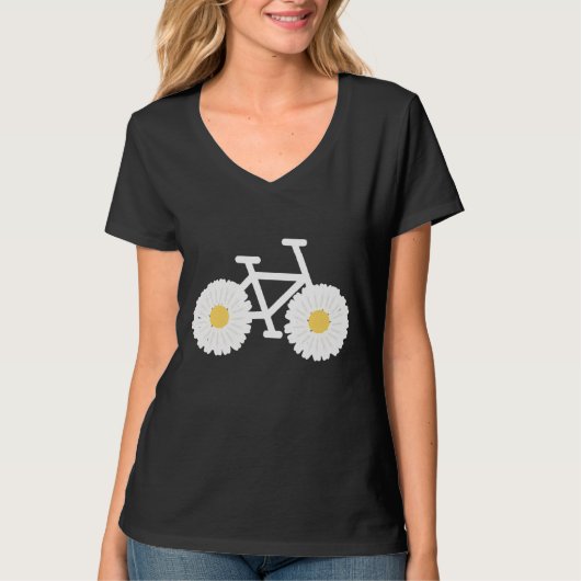 かわいいフローラ花輪自転車自然Sp Tシャツ (正面)