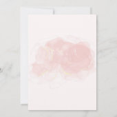 かわいいフローラ薄紫ピンクガールベビーシャワー 招待状 (裏面)