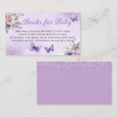 かわいいフローラ蝶の本ベビー赤ちゃんシャワー エンクロージャーカード (正面/裏面)