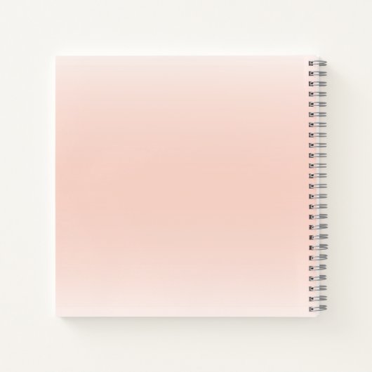 かわいいフローラ象の赤ちゃん女の子の赤ちゃんシャワー ノートブック (裏面)