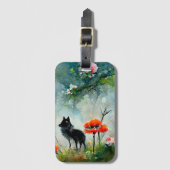 かわいいフローラ野生の動物のラゲッジタグ ラゲッジタグ (正面縦)