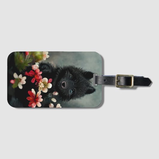 かわいいフローラ野生の動物のラゲッジタグ ラゲッジタグ (正面横)