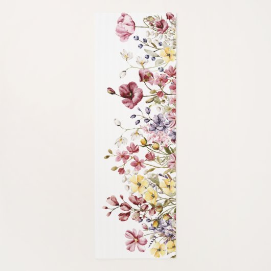 かわいいフローラ野生の花名ヨガマット ヨガマット (裏面)