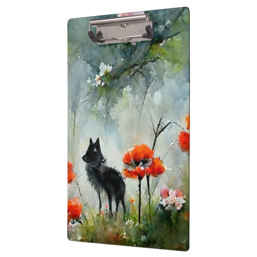 かわいいフローラ野生動物のクリップボード クリップボード (左)