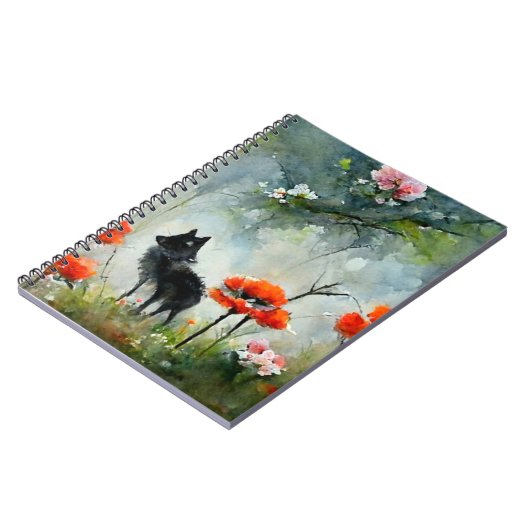 かわいいフローラ野生動物の写真ノート ノートブック (左側)