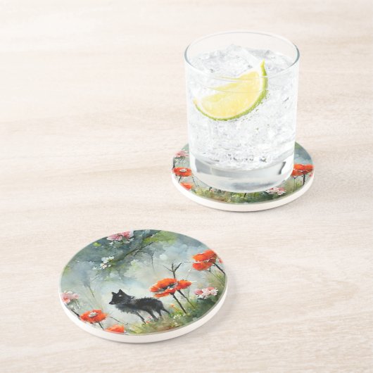 かわいいフローラ野生動物 コースター (側面)