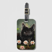 かわいいフローラ野生動物 ラゲッジタグ (正面縦)