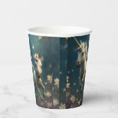 かわいいフローラ飛んでいるユニコーン小さなポニー紙クー 紙コップ (右)