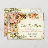 かわいいフローラ、バラ 案内ポストカード (正面/裏面)