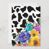 かわいいフローラ「聖牛」カップル赤ちゃんシャワー 招待状 (裏面)