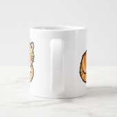 かわいいフワフワした生姜と白猫 ジャンボコーヒーマグカップ (裏面)