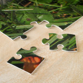 かわいいフワフワのオレンジ色のタビー猫ネコ ジグソーパズル (側面)